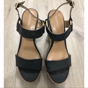 Merona black wedges